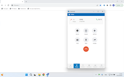 Contaqt WebDialer screenshot