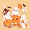Halloween Cinnamoroll Pumpkins Spooky Cute Live Wallpaper icon