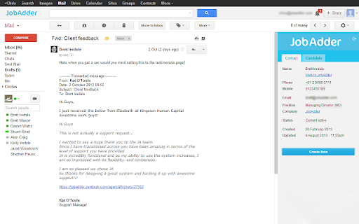 JobAdder for Gmail™ screenshot
