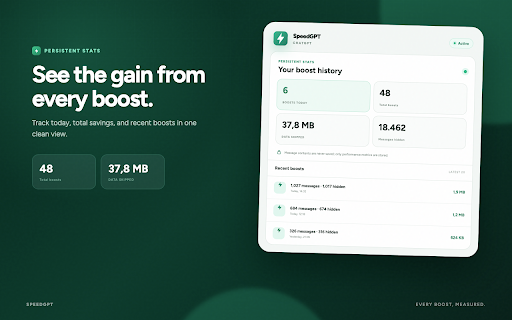 SpeedGPT — Lag Fix & Speed for ChatGPT screenshot