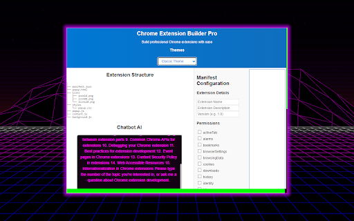 Chrome Extension Builder screenshot