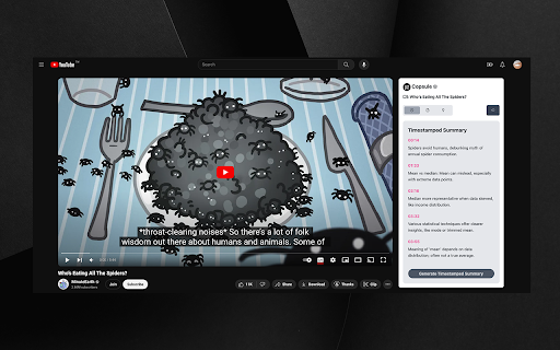 Copsule - ChatGPT Youtube Summary screenshot