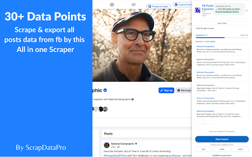 Posts Scraper - Export posts from pages , groups and accounts screenshot
