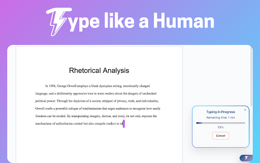 Typster - Human Auto Typer for Google Docs screenshot
