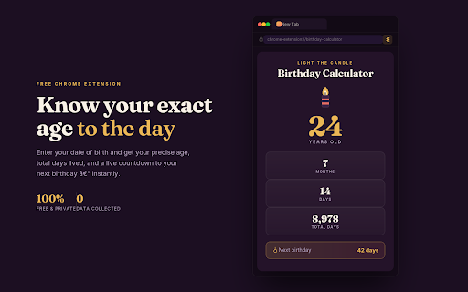 Birthday Calculator screenshot