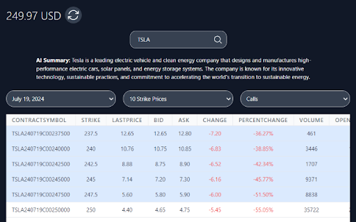 Options Chains screenshot