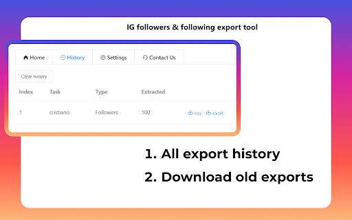 IG Exporter & Scraper: Export Instagram Followers & Following data to list screenshot