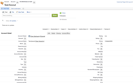 Salesforce Show Api Name screenshot