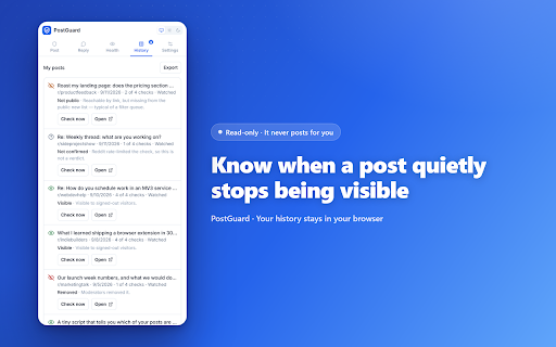 PostGuard for Reddit screenshot