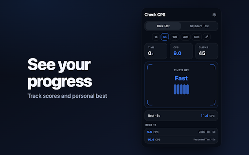 Check CPS: Click Speed Test screenshot