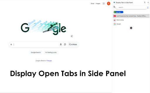 Display Tabs in Side Panel screenshot