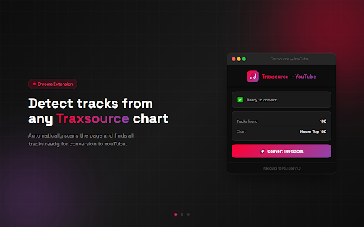 Traxsource to YouTube Playlist screenshot