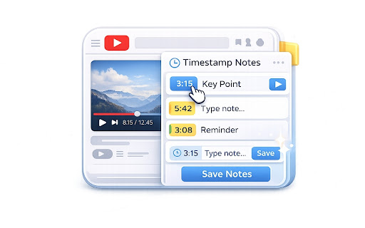 YouTube Timestamp Notes screenshot