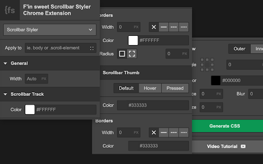 F'in sweet Scrollbar Styler for Webflow screenshot