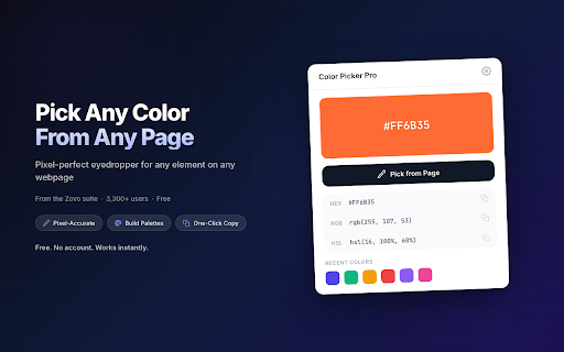 Color Picker Pro - Eyedropper for Any Web Page screenshot