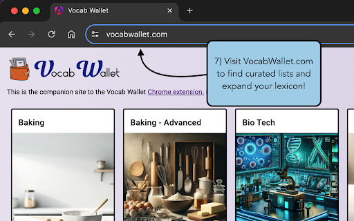 Vocab Wallet - Your Online Word Bank and Vocabulary Builder screenshot