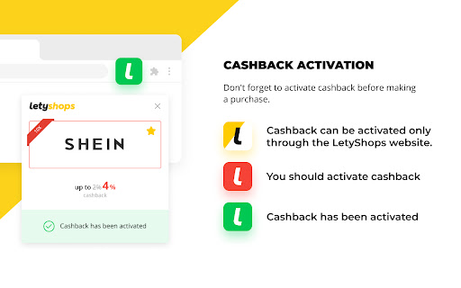 Cashback service LetyShops screenshot