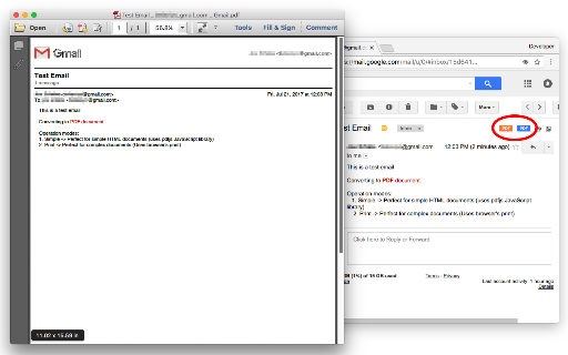 Convert Gmail™ to PDF (locally) screenshot