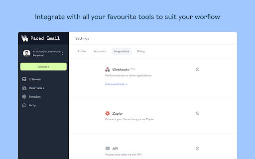 Paced Email screenshot