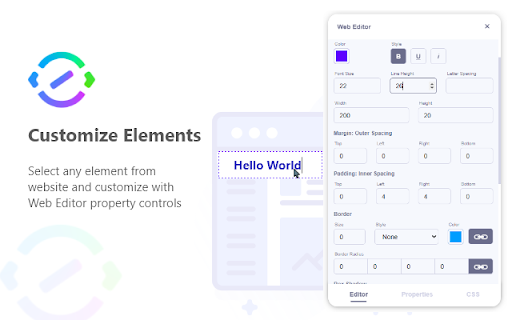 Web Editor screenshot