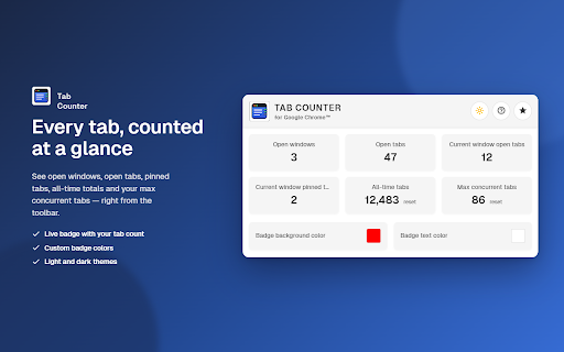 Tab Counter for Google Chrome™ screenshot