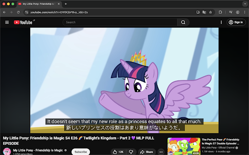 BilingualTube screenshot