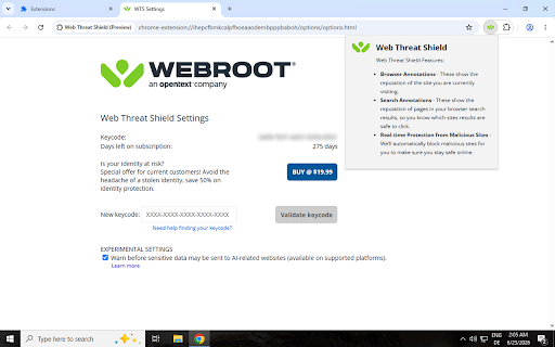 Web Threat Shield screenshot