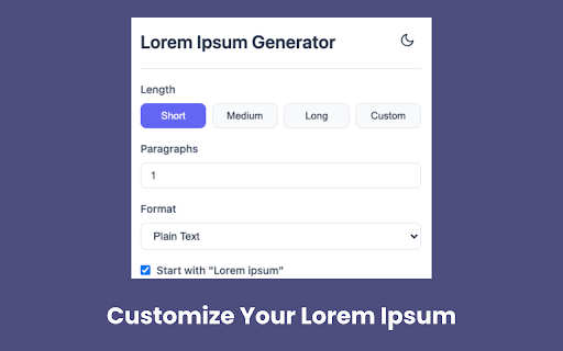 Easy Lorem Ipsum Generator screenshot