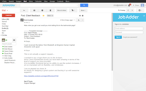 JobAdder for Gmail™ screenshot