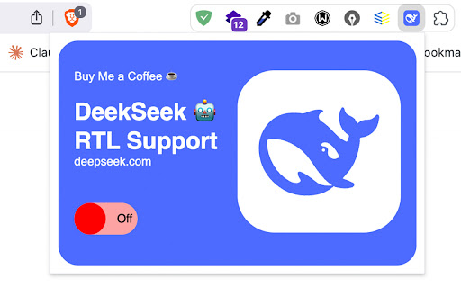 DeepSeek RTL Support (Farsi/Arabic) screenshot