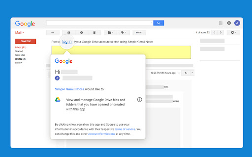 Simple Gmail Notes screenshot