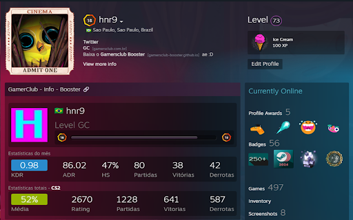 GamersClub Info Steam screenshot