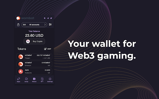 Wombat - Gaming Wallet for Ethereum & EOS screenshot