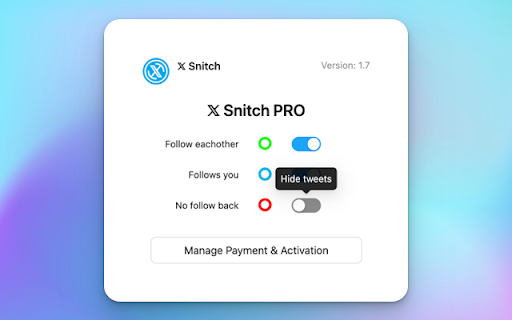 X Snitch | Analytics for Twitter 𝕏 screenshot