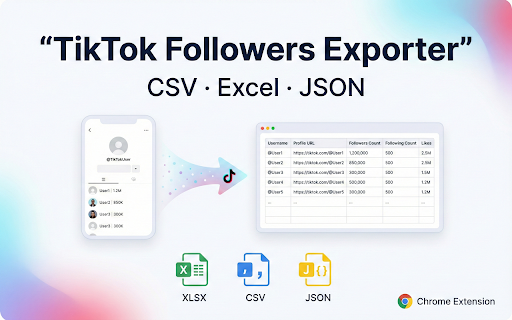 TikTok Followers Export screenshot