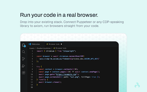 Axiom Browser Automation for Humans & AI screenshot