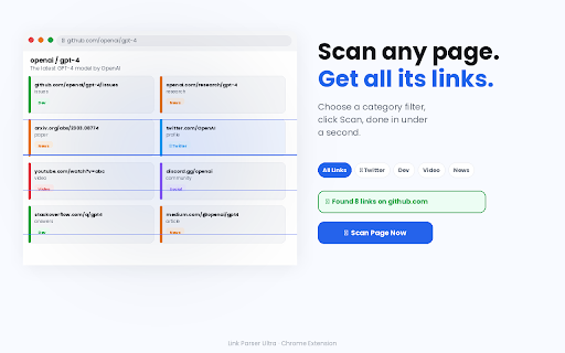 Link Parser Ultra – Extract & Open All Links screenshot
