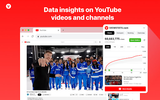 Viewstats - YouTube video & channel analytics screenshot