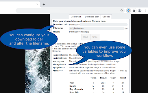 WebP / Avif image converter screenshot