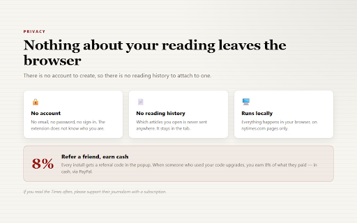 NYT Reader: Unlock the New York Times screenshot