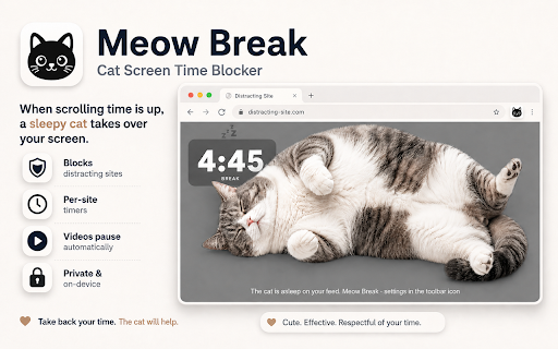 Meow Break – Cat Screen Time Blocker screenshot