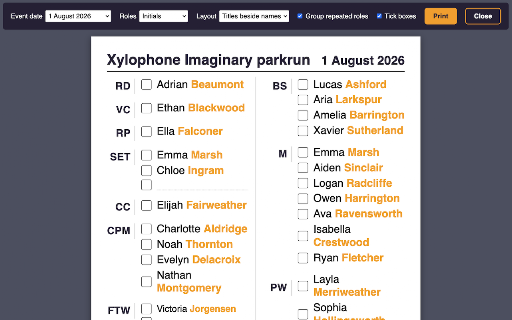 parkrun Event Summary screenshot
