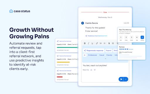 Case Status for Google Chrome screenshot