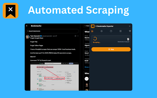 X Bookmarks Exporter - Export Twitter Bookmarks screenshot
