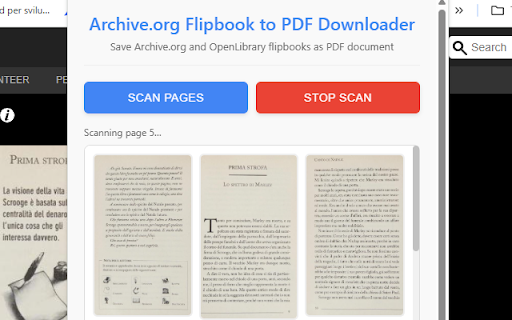 Archive.org Flip Book to PDF Downloader screenshot