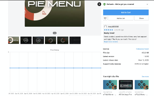 Asset Store Price Tracker screenshot