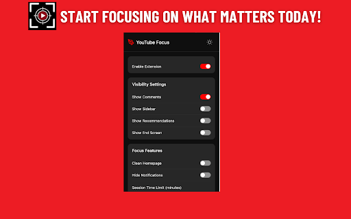 YouTube Focus - Distraction-Free Viewing screenshot