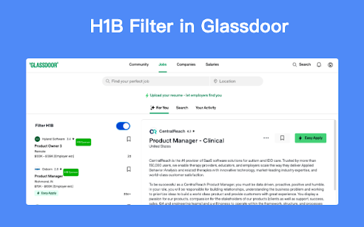 H1B Sponsor Checker, Job Search - LinkedRadar screenshot
