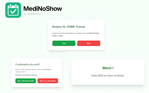 MediNoShow : Adieu aux rendez-vous manqués screenshot