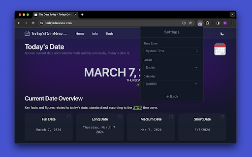 Today's Date screenshot
